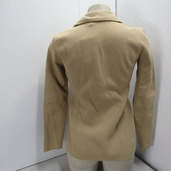 NEW RALPH LAUREN Womens Cotton Knit Soft Blazer Jacket Size PXS Tan - Picture 10 of 12